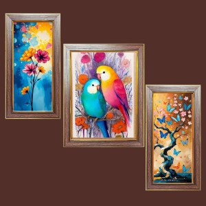 3-Pack Birds and flowers and butterflies painting Photo Frames - 2 Pieces 6x13 Inch & 1 Piece 10x13 Inch - Rustic Wall Art for Home & Office Decor - Botanical Wall Hanging for Living Room, Bedro 3-Pack Birds and flowers and butterflies painting Photo Frames - 2 Pieces 6x13 Inch & 1 Piece 10x13 Inch - Rustic Wall Art for Home & Office Decor - Botanical Wall Hanging for Living Room, Bedro