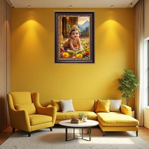 Baby Krishna Digital Print Photo 6.7x8.7 inches - Vibrant Religious Wall Art for Home or Office Decor. Baby Krishna Digital Print Photo 6.7x8.7 inches - Vibrant Religious Wall Art for Home or Office Decor.
