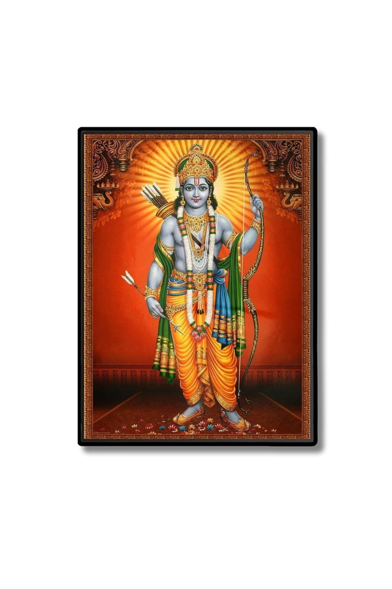 Ram Laminated Photo - 9x11 Inches, Divine Blessings for Home & Office and Temple Decoration