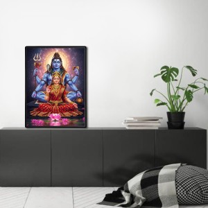 Shiva Parvati Laminated Photo - 11x13 Inches, Divine Blessings for Home & Office and Temple Decoration Shiva Parvati Laminated Photo - 11x13 Inches, Divine Blessings for Home & Office and Temple Decoration