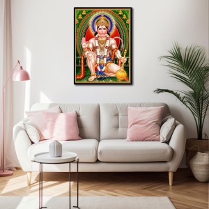 Sri Hanuman Laminated Photo - 11x13 Inches, Divine Blessings for Home & Office and Temple Decoration Sri Hanuman Laminated Photo - 11x13 Inches, Divine Blessings for Home & Office and Temple Decoration