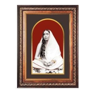 Sri Maa Sarada Devi Color Photo 10x14 Inch - Vibrant Religious Wall Art for Home or Office Decor.