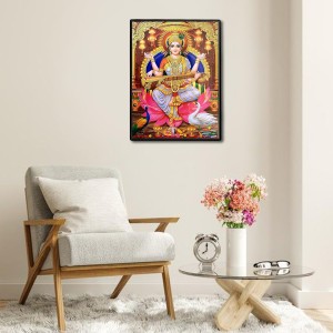 Saraswati Laminated Photo - 5x7 Inches, Divine Blessings for Home & Office and Temple Decoration Saraswati Laminated Photo - 5x7 Inches, Divine Blessings for Home & Office and Temple Decoration