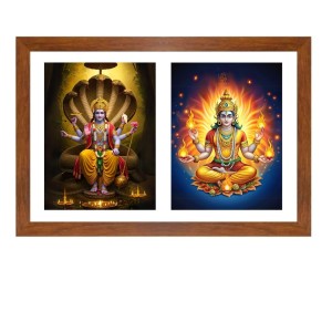 Lord vishnu and agni Photo Frame - 19x23Inches - Spiritual Artwork for Home Decor, Puja Room and Office Decoration Lord vishnu and agni Photo Frame - 19x23Inches - Spiritual Artwork for Home Decor, Puja Room and Office Decoration