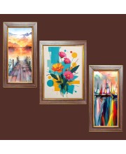 3-Pack Stunning flower painting Photo Frames - 2 Pieces 10x17 Inch & 1 Piece 14x17 Inch - Rustic Wall Art for Home & Office Decor - Botanical Wall Hanging for Living Room, Bedroom, or Workspace 3-Pack Stunning flower painting Photo Frames - 2 Pieces 10x17 Inch & 1 Piece 14x17 Inch - Rustic Wall Art for Home & Office Decor - Botanical Wall Hanging for Living Room, Bedroom, or Workspace