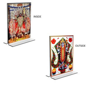 Debi Kali & Dakshineswar Kali Acrylic T-Style Photo Stand, Compact and Stylish Spiritual Display, easily change 2 photos (Pack of 1) Debi Kali & Dakshineswar Kali Acrylic T-Style Photo Stand, Compact and Stylish Spiritual Display, easily change 2 photos (Pack of 1)