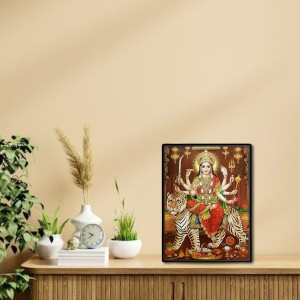 Durga Laminated Photo - 5x7 Inches, Divine Blessings for Home & Office and Temple Decoration