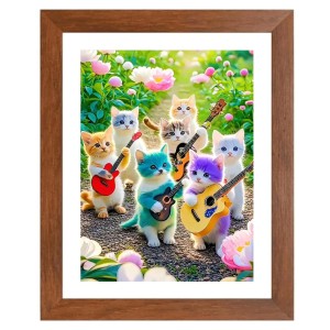 AI Funny Cute Cat Art Picture for Kids - 10x14 inches, Brown Color - Perfect Wall Decor for Children's Room AI Funny Cute Cat Art Picture for Kids - 10x14 inches, Brown Color - Perfect Wall Decor for Children's Room
