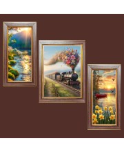 3-Pack Auroraâ€™s Whisper Photo Frames - 2 Pieces 10x17 Inch & 1 Piece 14x17 Inch - Rustic Wall Art for Home & Office Decor - Botanical Wall Hanging for Living Room, Bedroom, or Workspace