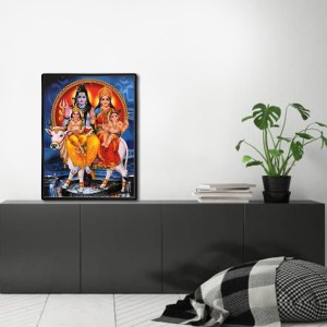 Shiva Family Laminated Photo - 5x7 Inches, Divine Blessings for Home & Office and Temple Decoration Shiva Family Laminated Photo - 5x7 Inches, Divine Blessings for Home & Office and Temple Decoration