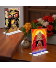 Debi Kali Acrylic T-Style Photo Stand - 5x7 Inches, Compact and Stylish Spiritual Display, easily change 2 photos (Pack of 1)