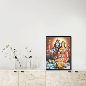 Shiva Family Laminated Photo - 5x7 Inches, Divine Blessings for Home & Office and Temple Decoration Shiva Family Laminated Photo - 5x7 Inches, Divine Blessings for Home & Office and Temple Decoration
