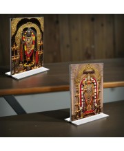 Lord Shiva & Sri Hanuman Acrylic T-Style Photo Stand - 11x13 Inches, Compact and Stylish Spiritual Display, easily change 2 photos (Pack of 1)