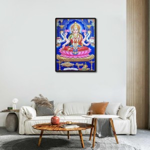 Lakshmi Laminated Photo - 5x7 Inches, Divine Blessings for Home & Office and Temple Decoration Lakshmi Laminated Photo - 5x7 Inches, Divine Blessings for Home & Office and Temple Decoration