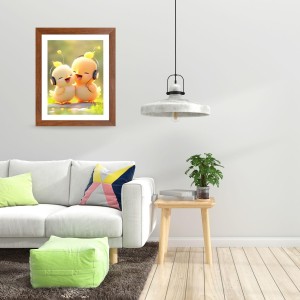 AI Funny Cute Duck Art Picture for Kids - 10x14 inches, Brown Color - Perfect Wall Decor for Children's Room