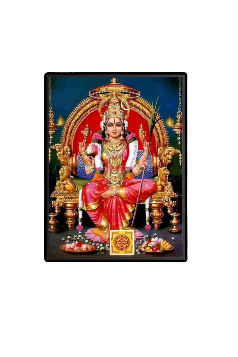 Tripura Sundari Laminated Photo - 5x7 Inches, Divine Blessings for Home & Office and Temple Decoration