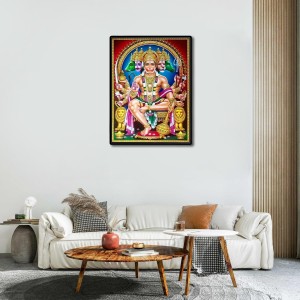 Panchamukhi Hanuman Laminated Photo - 5x7 Inches, Divine Blessings for Home & Office and Temple Decoration