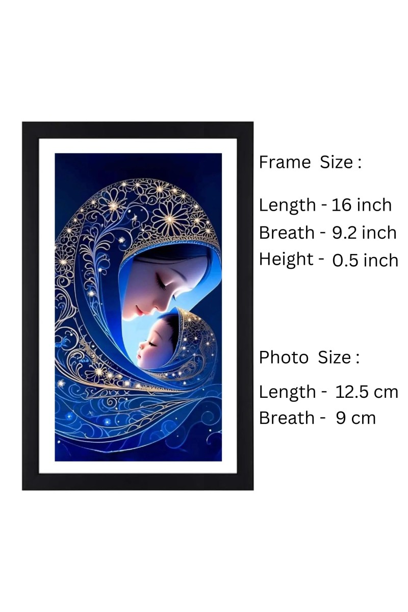 Mother and Child Colored Photograph |Heartwarming Wall Art | for Home or NurseryDecoration