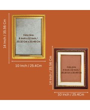 The Chottanikkara Temple Photo Frame - 10x14 Inches, Brown Wooden Frame for Home, Office & Temple Decoration