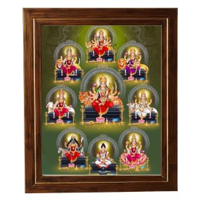 Hitech Sales Durga Mata with 9 form Photo Frame for Pooja Room, Temple Decor, Home Decoration and Gift (Wall and Tabletop, Rectangular, Printed Photo, 12 x 14 inches Frame, Brown) Hitech Sales Durga Mata with 9 form Photo Frame for Pooja Room, Temple Decor, Home Decoration and Gift (Wall and Tabletop, Rectangular, Printed Photo, 12 x 14 inches Frame, Brown)