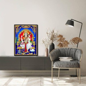 Saraswati Laminated Photo - 5x7 Inches, Divine Blessings for Home & Office and Temple Decoration Saraswati Laminated Photo - 5x7 Inches, Divine Blessings for Home & Office and Temple Decoration