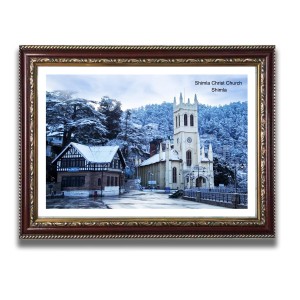 Shimla Christ Church Church Photo Frame, Beautiful Elegant Framed Wall Art of Iconic Cathedral Shimla Christ Church Church Photo Frame, Beautiful Elegant Framed Wall Art of Iconic Cathedral