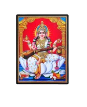 Saraswati Laminated Photo - 5x7 Inches, Divine Blessings for Home & Office and Temple Decoration