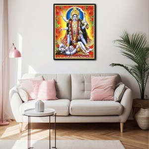 Maa Kaali Laminated Photo (13x15 Inches) Divine Blessings for Home & Office and Temple Decoration