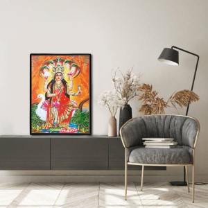 Maa Manasa Laminated Photo - 5x7 Inches, Divine Blessings for Home & Office and Temple Decoration