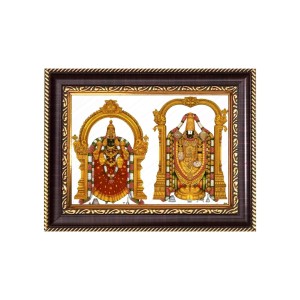 Sri Tirupati Balaji and Sri Padmavati Digital Print Photo 6.7x8.7 inches - Vibrant Religious Wall Art for Home, Office and Temple Decor. Sri Tirupati Balaji and Sri Padmavati Digital Print Photo 6.7x8.7 inches - Vibrant Religious Wall Art for Home, Office and Temple Decor.