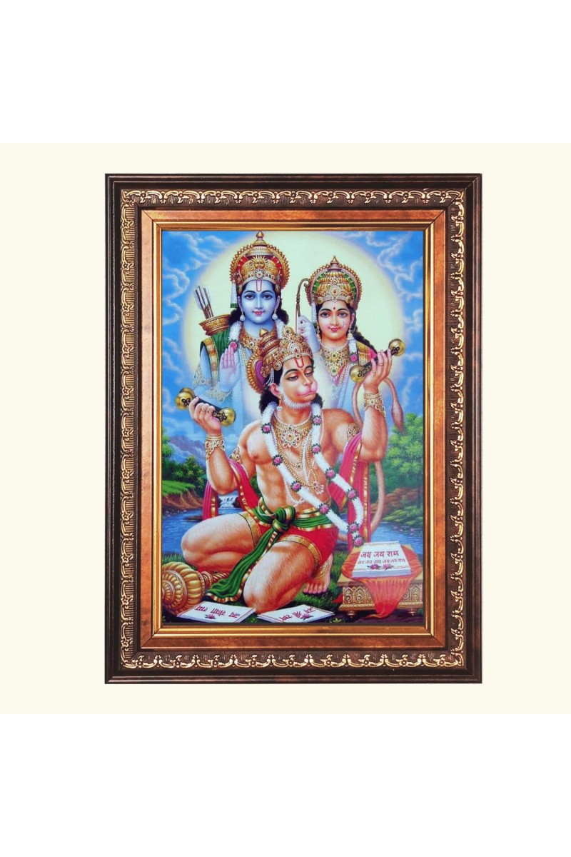 Shri Hanuman Color Photo 10x14 Inch - Vibrant Religious Wall Art for Home or Office Decor.