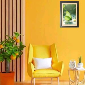 The green butterfly Black Photo Frame Funny Animal and Bird Cartoon Art