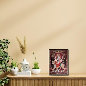 Maa Durga Laminated Photo - 11x13 Inches, Divine Blessings for Home & Office and Temple Decoration