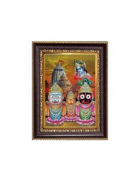 Sri Jagannath, Subhadra Balaram Digital Print Photo 6.7x8.7 inches - Vibrant Religious Wall Art for Home, Office and Temple Decor.