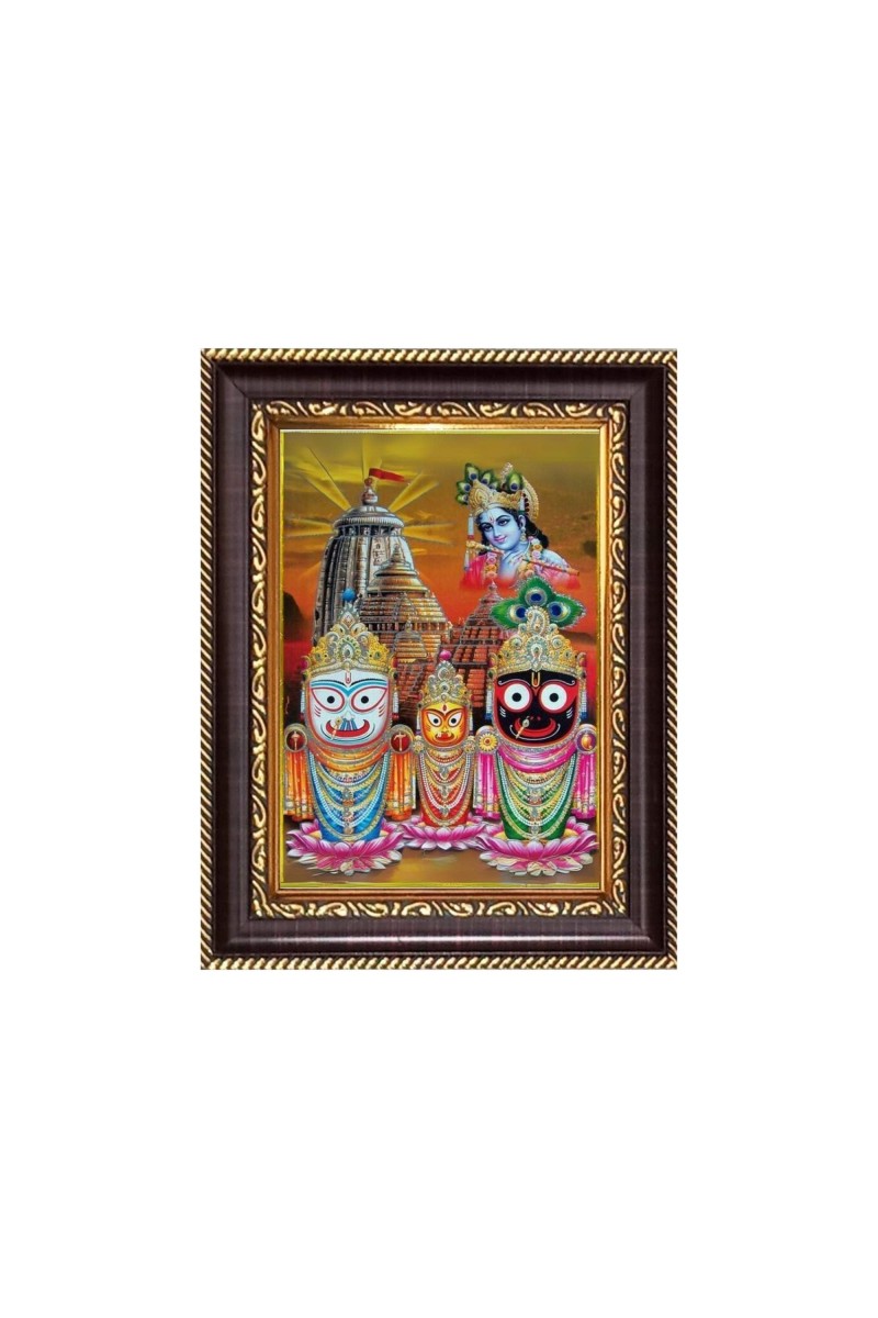 Sri Jagannath, Subhadra Balaram Digital Print Photo 6.7x8.7 inches - Vibrant Religious Wall Art for Home, Office and Temple Decor.