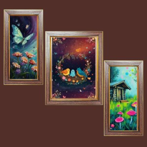 3-Pack Beautiful painting Photo Frames - 2 Pieces 6x13 Inch & 1 Piece 10x13 Inch - Rustic Wall Art for Home & Office Decor - Botanical Wall Hanging for Living Room, Bedroom, or Workspace 3-Pack Beautiful painting Photo Frames - 2 Pieces 6x13 Inch & 1 Piece 10x13 Inch - Rustic Wall Art for Home & Office Decor - Botanical Wall Hanging for Living Room, Bedroom, or Workspace