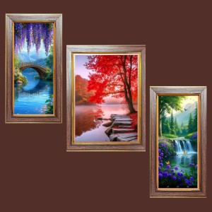 3-Pack Whispers of the Forest Photo Frames - 2 Pieces 10x17 Inch & 1 Piece 14x17 Inch - Rustic Wall Art for Home & Office Decor - Botanical Wall Hanging for Living Room, Bedroom, or Workspace 3-Pack Whispers of the Forest Photo Frames - 2 Pieces 10x17 Inch & 1 Piece 14x17 Inch - Rustic Wall Art for Home & Office Decor - Botanical Wall Hanging for Living Room, Bedroom, or Workspace