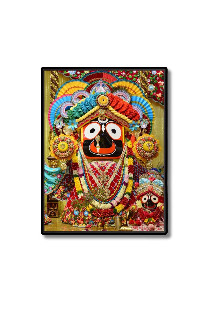 Sri Jagannath Laminated Photo - 13x15 Inches, Divine Blessings for Home & Office and Temple Decoration