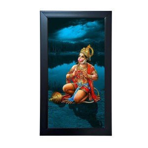 Hitech Sales Lord Hanuman Religious Art Photo Frame For Shops and Home workship wall painting (39.5 x 24.3 cm) Hitech Sales Lord Hanuman Religious Art Photo Frame For Shops and Home workship wall painting (39.5 x 24.3 cm)