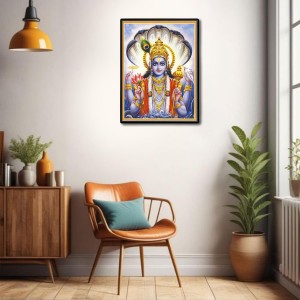 Vishnu Laminated Photo - 5x7 Inches, Divine Blessings for Home & Office and Temple Decoration Vishnu Laminated Photo - 5x7 Inches, Divine Blessings for Home & Office and Temple Decoration