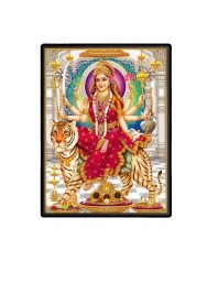 Maa Durga Laminated Photo (11x13 Inches Without glass) Divine Blessings for Table and Walls,Home & Office and Temple Decoration