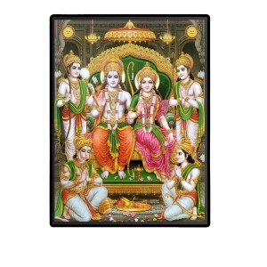 Ram Darbar Laminated Photo - 5x7 Inches, Divine Blessings for Home & Office and Temple Decoration Ram Darbar Laminated Photo - 5x7 Inches, Divine Blessings for Home & Office and Temple Decoration