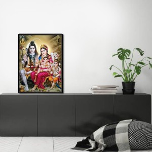 Shiva Family Laminated Photo - 5x7 Inches, Divine Blessings for Home & Office and Temple Decoration Shiva Family Laminated Photo - 5x7 Inches, Divine Blessings for Home & Office and Temple Decoration