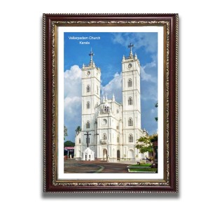 Vallarpadam Church Church Photo Frame, Beautiful Elegant Framed Wall Art of Iconic Cathedral Vallarpadam Church Church Photo Frame, Beautiful Elegant Framed Wall Art of Iconic Cathedral