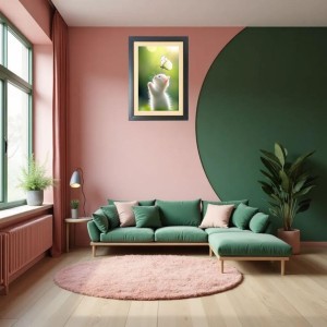 the cute white cat is catching butterfly Black Photo Frame Funny Animal and Bird Cartoon Art the cute white cat is catching butterfly Black Photo Frame Funny Animal and Bird Cartoon Art