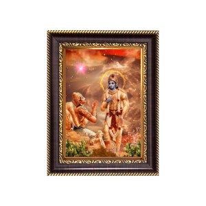 Sri Krishna and Arjuna Digital Print Photo 6.7x8.7 inches - Vibrant Religious Wall Art for Home, Office and Temple Decor. Sri Krishna and Arjuna Digital Print Photo 6.7x8.7 inches - Vibrant Religious Wall Art for Home, Office and Temple Decor.