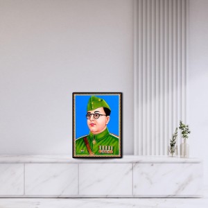 Netaji Subhash Candra Bose Laminated Photo - 5x7 Inches, Divine Blessings for Home & Office and Temple Decoration