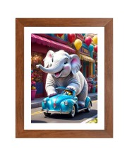 AI Funny Elephant Art Picture for Kids - 10x14 inches, Brown Color - Perfect Wall Decor for Children's Room AI Funny Elephant Art Picture for Kids - 10x14 inches, Brown Color - Perfect Wall Decor for Children's Room