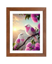 AI Funny Cute Birds Art Picture for Kids - 12x16 inches, Brown Color - Perfect Wall Decor for Children's Room AI Funny Cute Birds Art Picture for Kids - 12x16 inches, Brown Color - Perfect Wall Decor for Children's Room