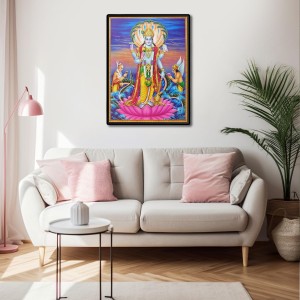 Vishnu Laminated Photo - 5x7 Inches, Divine Blessings for Home & Office and Temple Decoration Vishnu Laminated Photo - 5x7 Inches, Divine Blessings for Home & Office and Temple Decoration
